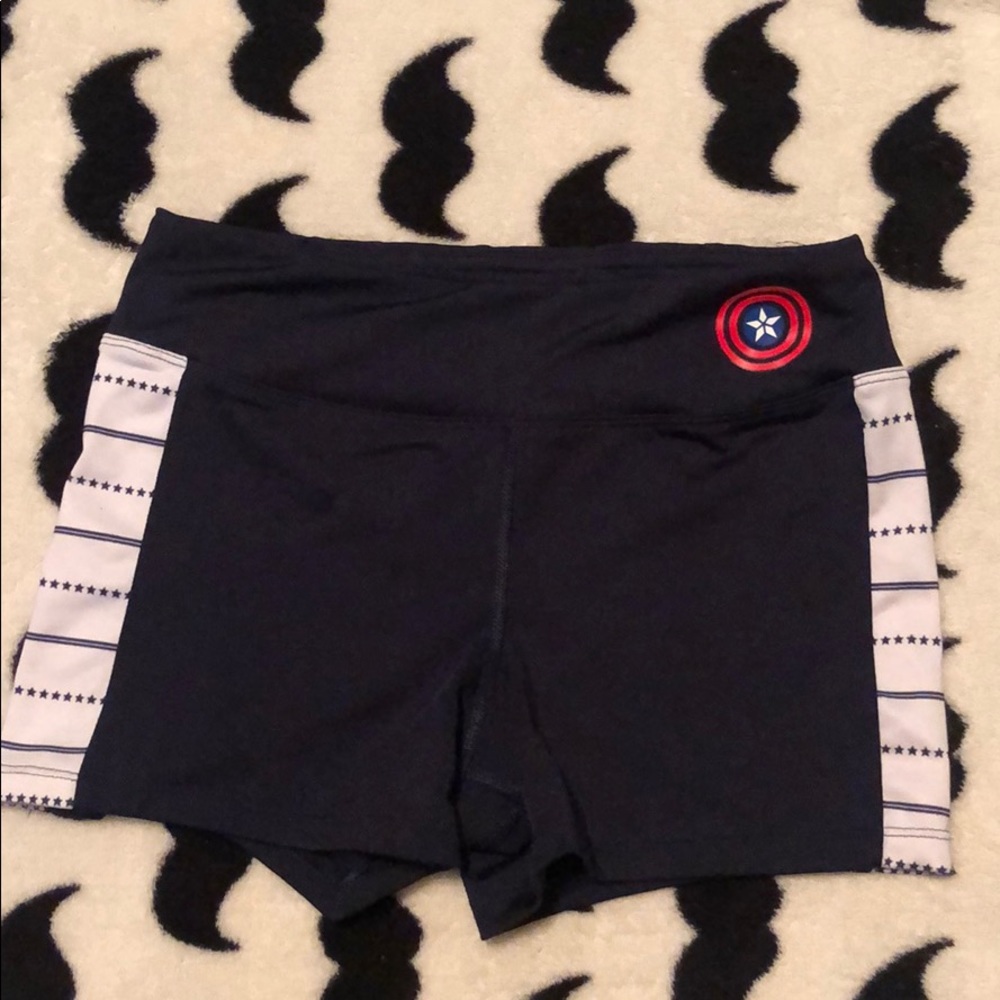 Captain America workout shorts